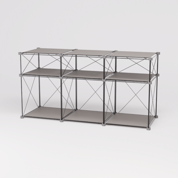 Sideboard 121: Sideboard aus Stahl und HPL, Gesamtansicht