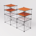 Sideobard 0084: Sideboard aus Stahl und HPL, Gesamtansicht