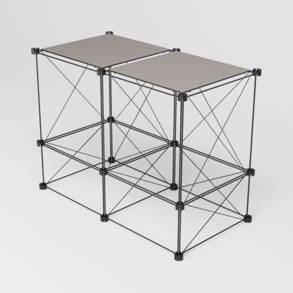 Sideboard 652: Sideboard aus Stahl und HPL, Gesamtansicht