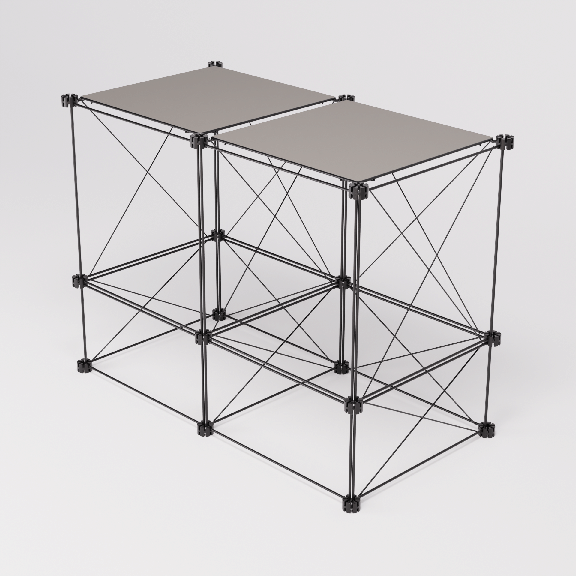 Sideboard 652: Sideboard aus Stahl und HPL, Gesamtansicht