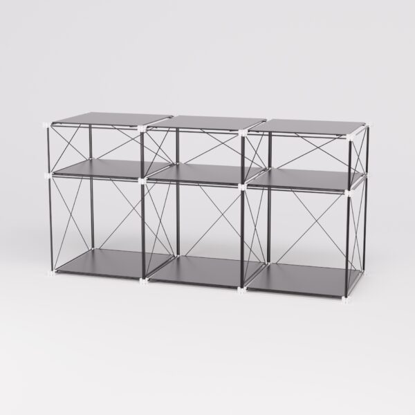 Sideboard 799: Sideboard aus Stahl und HPL, Gesamtansicht
