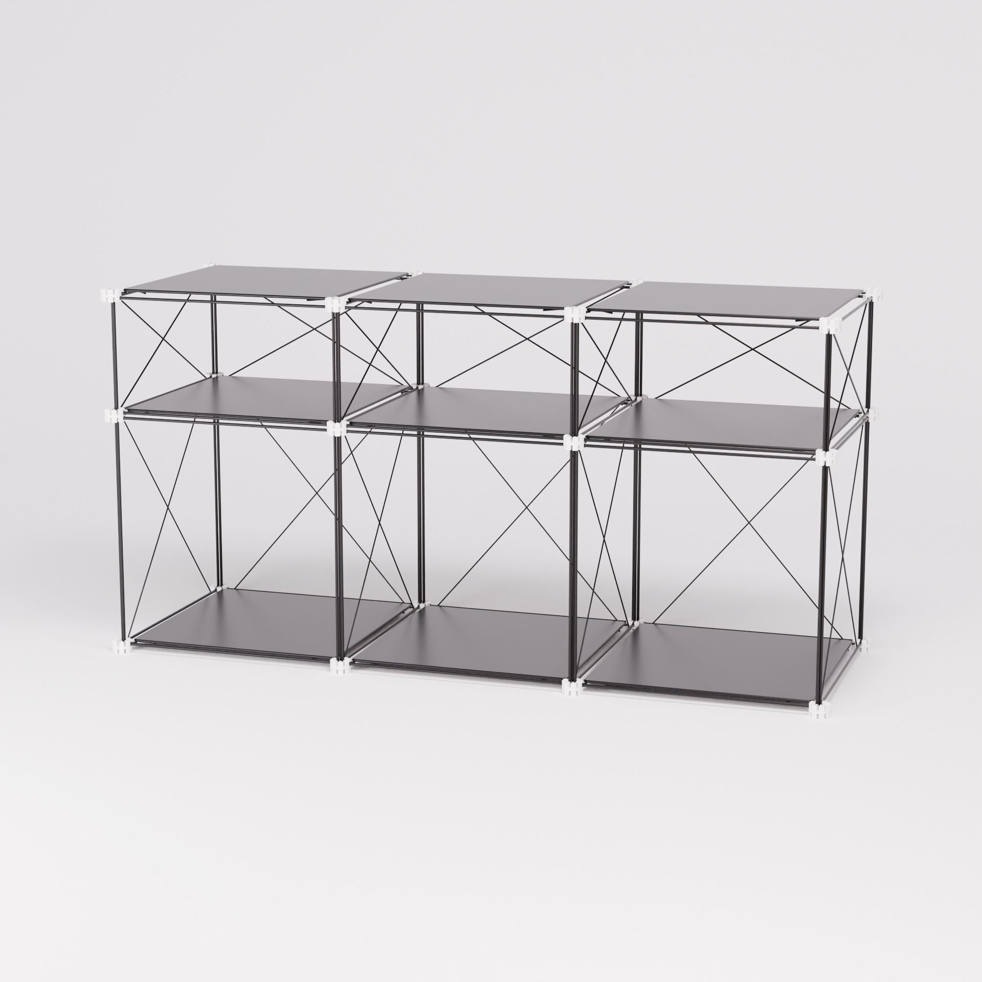 Sideboard 799: Sideboard aus Stahl und HPL, Gesamtansicht