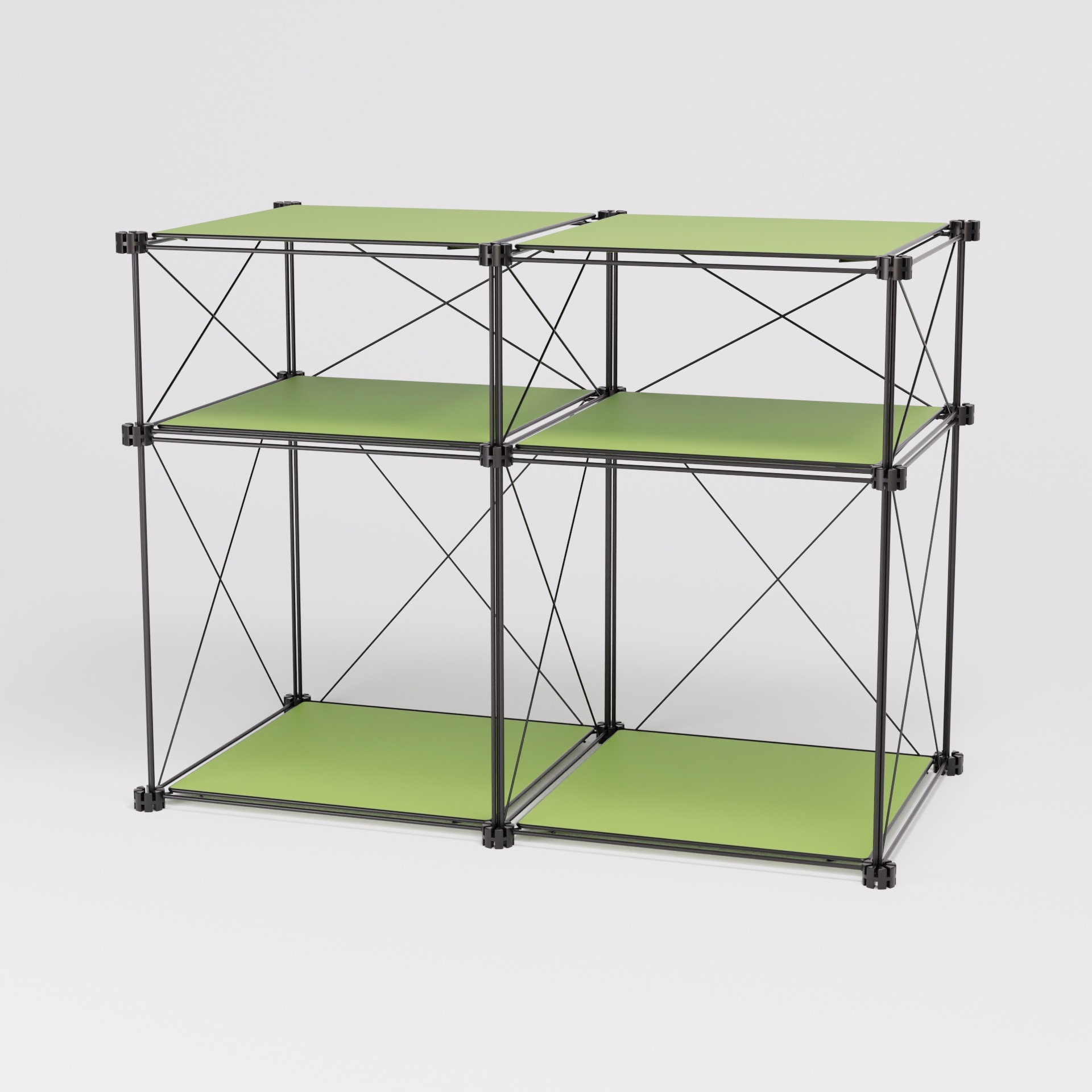 Sideboard 462: Sideboard aus Stahl und HPL, Gesamtansicht