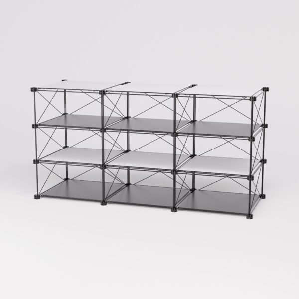 Sideboard 261: Sideboard aus Stahl und HPL, Gesamtansicht